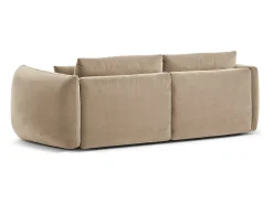 Clearance CXL by Christian Lacroix - Sofá modular "Maurie" 3 lugares em veludo amêndoa - 224x107x90cm Bege
