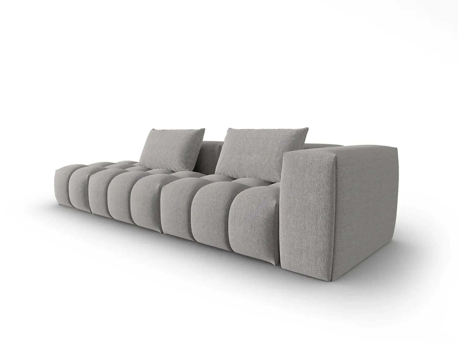 CXL by Christian Lacroix - Sofá modular virado para a esquerda "Lorella" 3 lugares em tecido estrutural escuro - 265x85x70cm^ Sofá