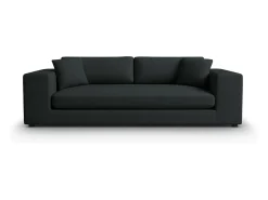 Outlet CXL by Christian Lacroix - Sofá "Tendance" 4 lugares em veludo cotelê - 262x122x72cm Preto