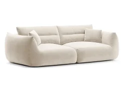 Sofá*CXL by Christian Lacroix - Sofá modular "Maurie" 4 lugares em veludo - 264x107x90cm Marfim
