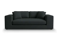 Sofá|CXL by Christian Lacroix - Sofá "Tendance" 3 lugares em veludo cotelê - 220x122x72cm Preto