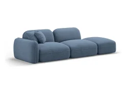 CXL by Christian Lacroix - Sofá modular direito "Lucien" 3 lugares em veludo jeans - 295x90x70cm^ Sofá