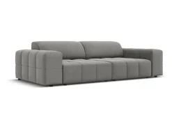 CXL by Christian Lacroix - Sofá "Luc" 3 lugares em veludo cinza claro - 204x102x70cm^ Sofá