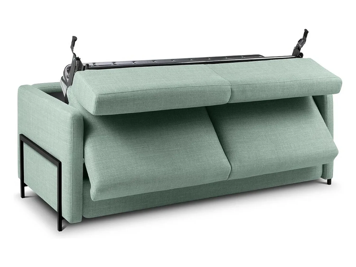 CXL by Christian Lacroix - Sofá-cama "Yanis" 2 lugares em tecido estrutural hortelã - 182x102x80cm^ Sofá