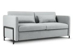 Sofá|CXL by Christian Lacroix - Sofá-cama "Yanis" 2 lugares em tecido estrutural cinza claro - 182x102x80cm Cinzento claro