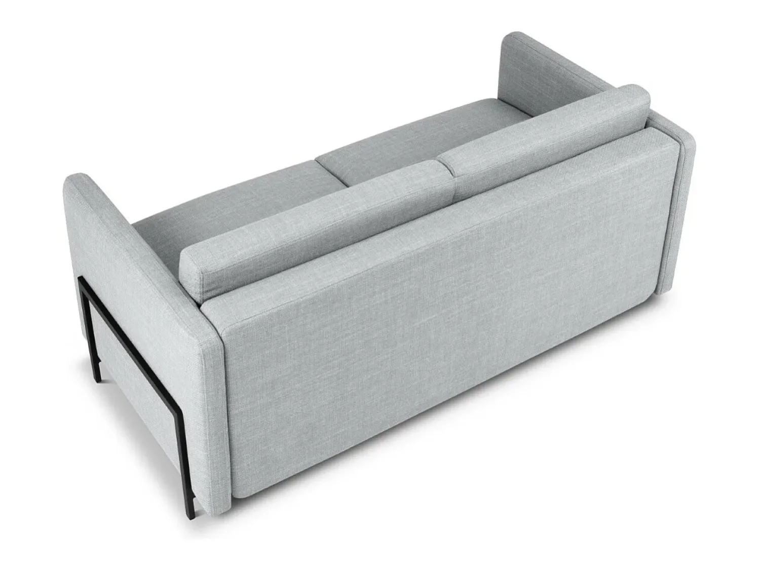 Sofá|CXL by Christian Lacroix - Sofá-cama "Yanis" 2 lugares em tecido estrutural cinza claro - 182x102x80cm Cinzento claro