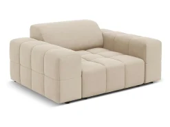 Discount CXL by Christian Lacroix - Poltrona "Luc" em veludo claro - 124x102x70cm Bege