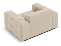 Discount CXL by Christian Lacroix - Poltrona "Luc" em veludo claro - 124x102x70cm Bege