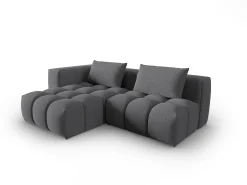 CXL by Christian Lacroix - Sofá modular de canto esquerdo "Lorella" 3 lugares em tecido estrutural cinza - 205x145x70cm^ Sofá