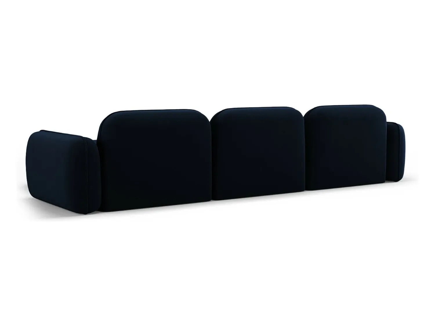 CXL by Christian Lacroix - Sofá modular de canto direito "Lucien" 4 lugares em veludo azul real - 320x165x70cm^ Sofá