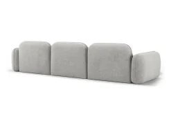Sofá*CXL by Christian Lacroix - Sofá modular de canto esquerdo "Lucien" 4 lugares em veludo cinza claro - 320x165x70cm Cinzento claro