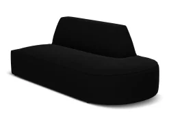 Sofá|CXL by Christian Lacroix - Sofá modular direito "Charles" 2 lugares em veludo - 181x93x69cm Preto