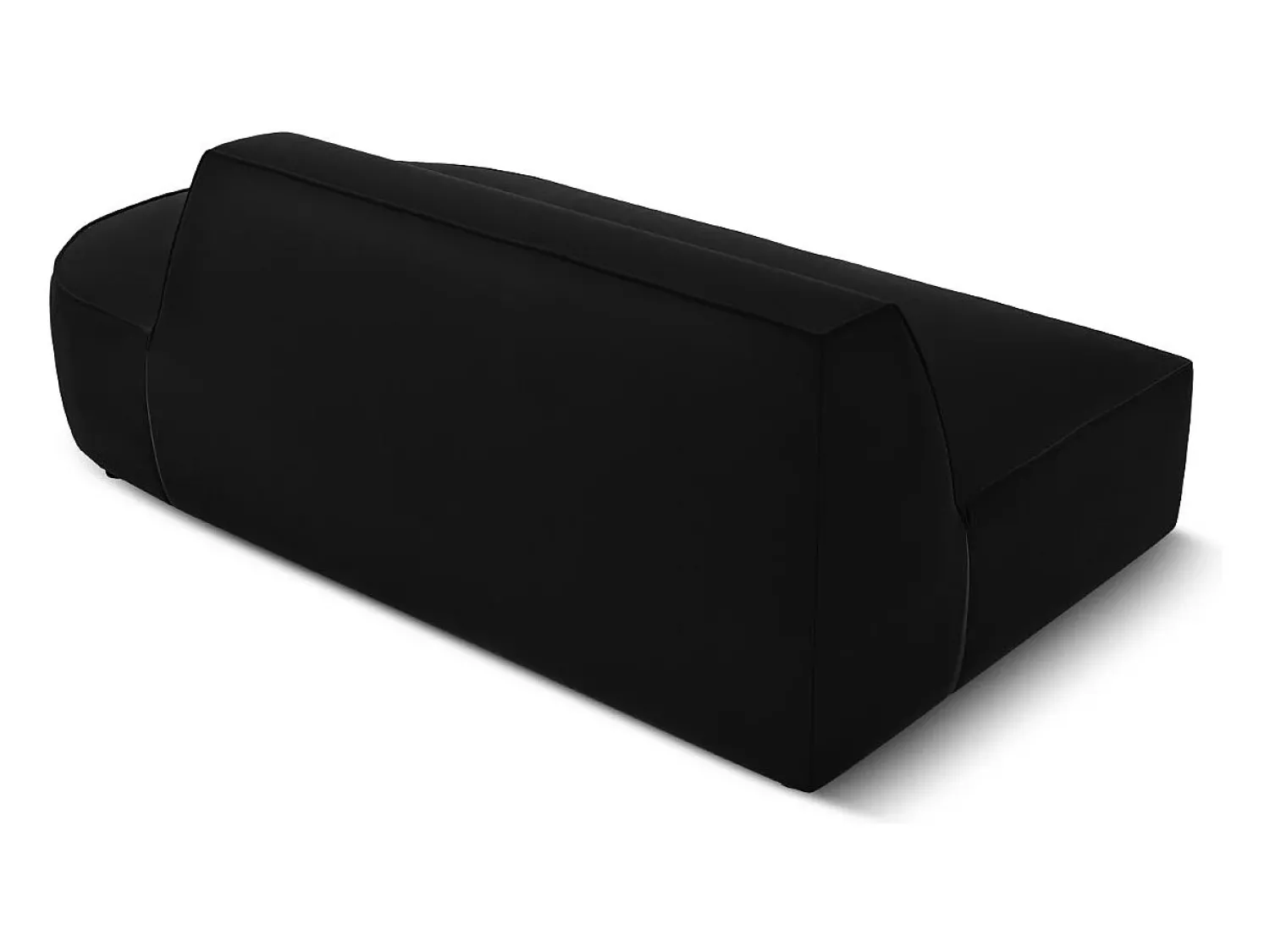 Sofá|CXL by Christian Lacroix - Sofá modular direito "Charles" 2 lugares em veludo - 181x93x69cm Preto