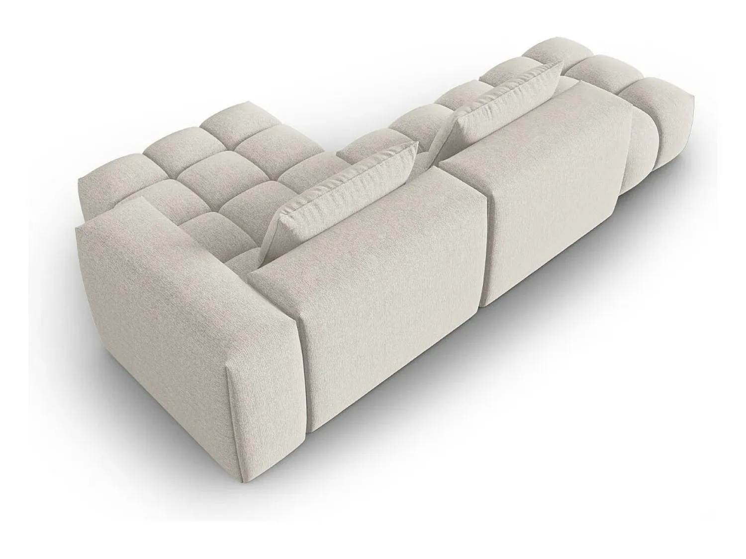 CXL by Christian Lacroix - Sofá modular de canto direito "Lorella" 4 lugares em tecido estrutural - 265x145x70cm^ Sofá