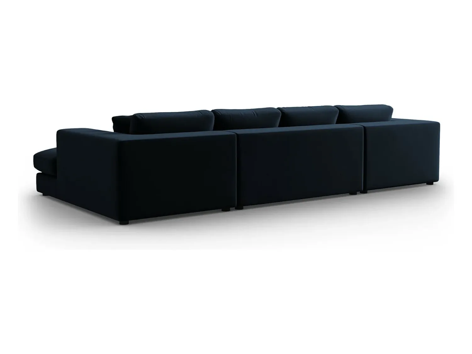 Sofá|CXL by Christian Lacroix - Sofá panorâmico "Tendance" 5 lugares em veludo - 344x170x72cm Azul escuro