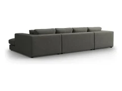 Sofá*CXL by Christian Lacroix - Sofá panorâmico "Tendance" 5 lugares em veludo cotelê cinza escuro - 344x170x72cm Cinza antracite