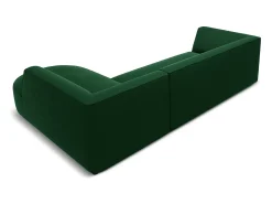 Sofá|CXL by Christian Lacroix - Sofá de canto direito "Charles" 4 lugares em veludo - 273x180x69cm Verde