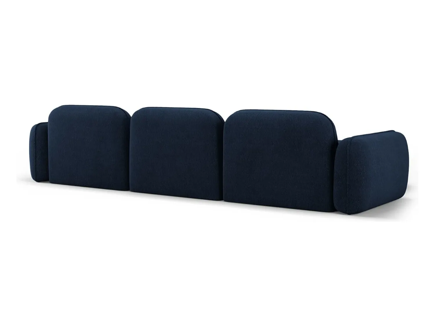 Sofá|CXL by Christian Lacroix - Sofá modular de canto esquerdo "Lucien" 4 lugares em veludo - 320x165x70cm Azul escuro