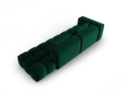 CXL by Christian Lacroix - Sofá modular direito "Lorella" 3 lugares em veludo verde garrafa - 265x85x70cm^ Sofá