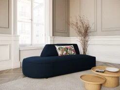 Sofá|CXL by Christian Lacroix - Sofá modular virado para a esquerda "Charles" 2 lugares em veludo - 181x93x69cm Azul escuro