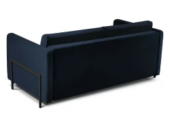 CXL by Christian Lacroix - Sofá-cama "Yanis" 2 lugares em veludo azul real - 182x102x80cm^ Sofá