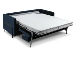 CXL by Christian Lacroix - Sofá-cama "Yanis" 2 lugares em veludo azul real - 182x102x80cm^ Sofá