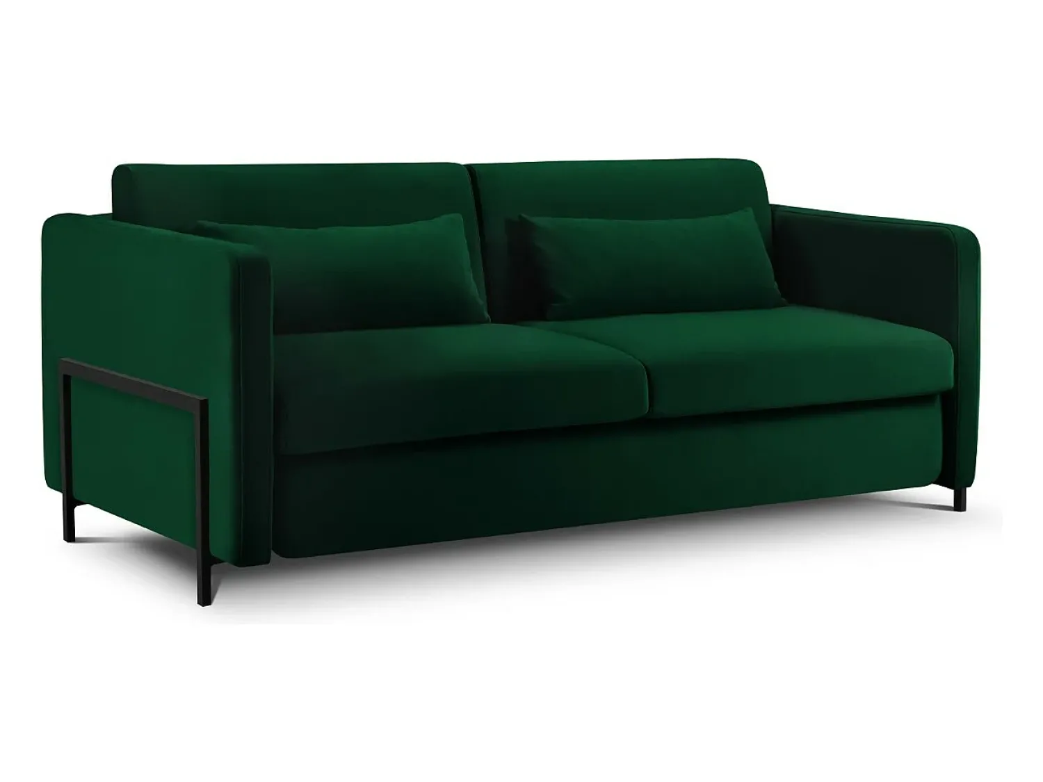 Sofá*CXL by Christian Lacroix - Sofá-cama "Yanis" 2 lugares em veludo verde garrafa - 182x102x80cm Verde pinho