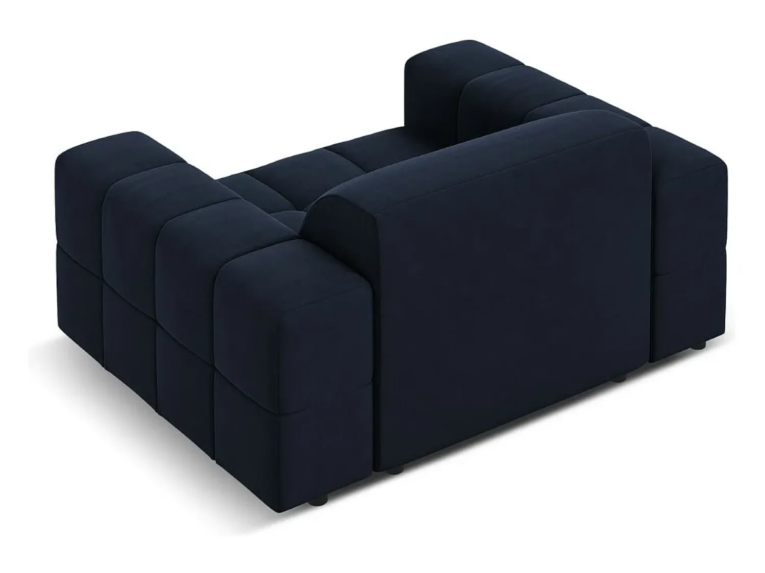 Best CXL by Christian Lacroix - Poltrona "Luc" em veludo - 124x102x70cm Azul escuro