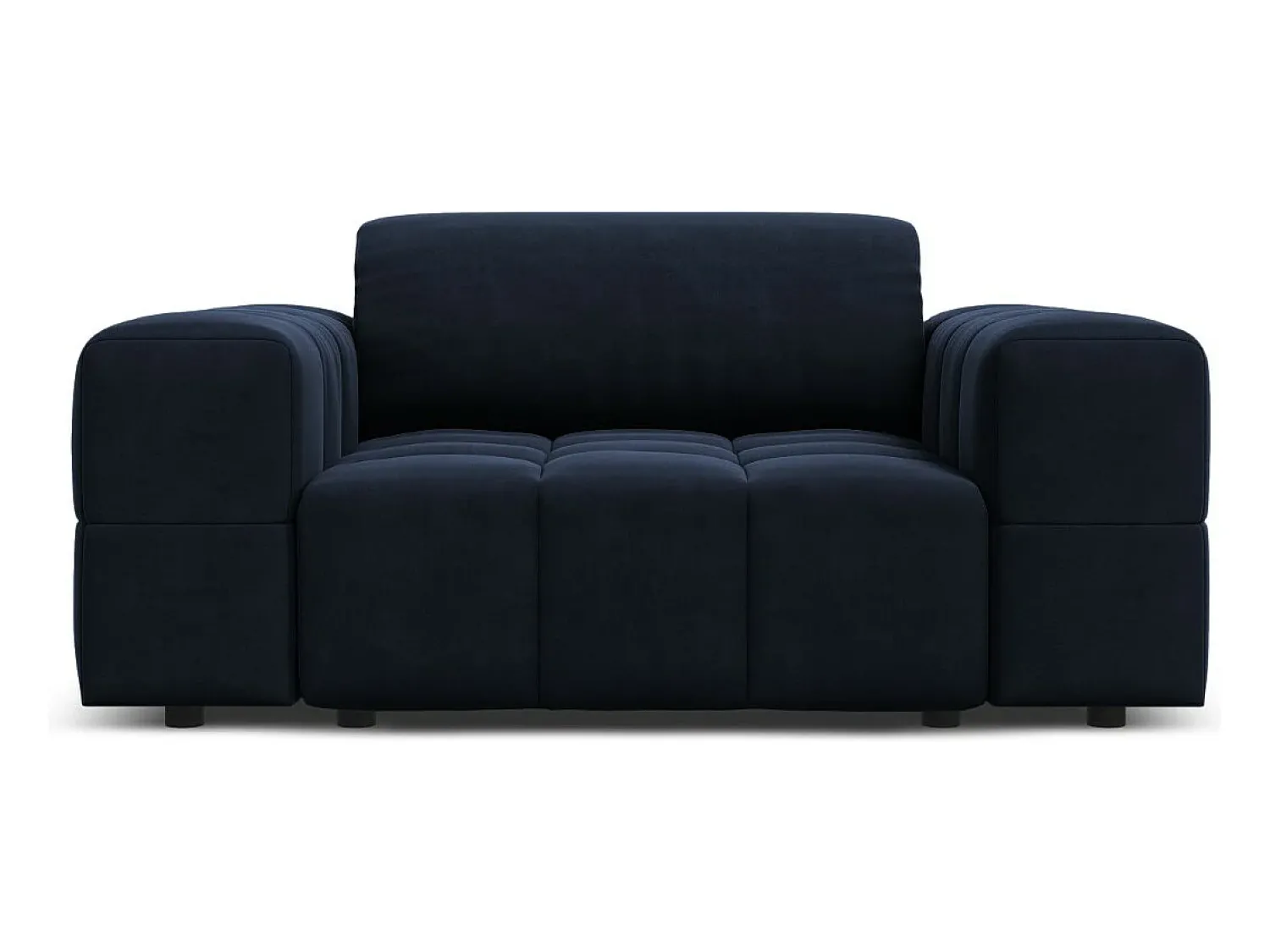 Best CXL by Christian Lacroix - Poltrona "Luc" em veludo - 124x102x70cm Azul escuro