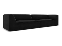 Sofá|CXL by Christian Lacroix - Sofá "Charles" 4 lugares em veludo - 302x93x69cm Preto