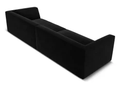 Sofá|CXL by Christian Lacroix - Sofá "Charles" 4 lugares em veludo - 302x93x69cm Preto