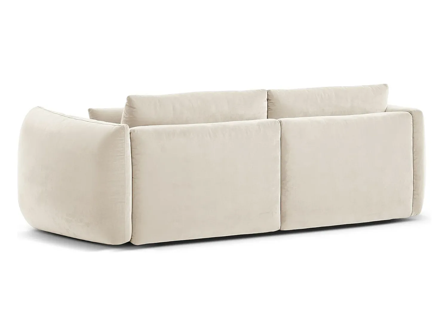 CXL by Christian Lacroix - Sofá modular "Maurie" 3 lugares em veludo - 224x107x90cm Marfim