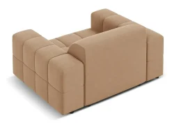 Discount CXL by Christian Lacroix - Poltrona "Luc" em veludo escuro - 124x102x70cm Bege