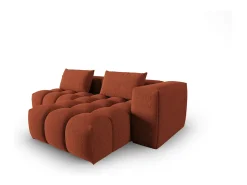 Sofá*CXL by Christian Lacroix - Sofá modular de canto direito "Lorella" 3 lugares em tecido estrutural - 205x145x70cm Coral