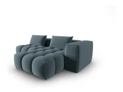 Sofá*CXL by Christian Lacroix - Sofá modular de canto direito "Lorella" 3 lugares em veludo pastel - 205x145x70cm Azul