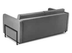CXL by Christian Lacroix - Sofá-cama "Yanis" 2 lugares em veludo cinza escuro - 182x102x80cm^ Sofá