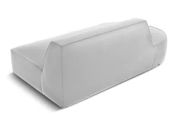 CXL by Christian Lacroix - Sofá modular virado para a esquerda "Charles" 2 lugares em veludo cinza claro - 181x93x69cm^ Sofá