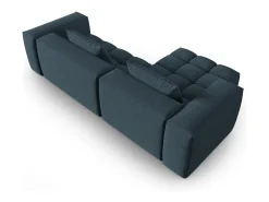 Sofá*CXL by Christian Lacroix - Sofá modular de canto esquerdo "Lorella" 3 lugares em tecido estrutural - 260x145x70cm Azul escuro