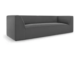 Sofá|CXL by Christian Lacroix - Sofá "Charles" 3 lugares em veludo cinza escuro - 232x92x69cm Cinza antracite