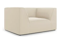 Poltrona|CXL by Christian Lacroix - Poltrona "Charles" em veludo - 120x92x69cm Bege
