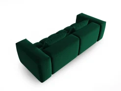 Sofá*CXL by Christian Lacroix - Sofá modular "Lorella" 3 lugares em veludo verde garrafa - 230x85x70cm Verde pinho