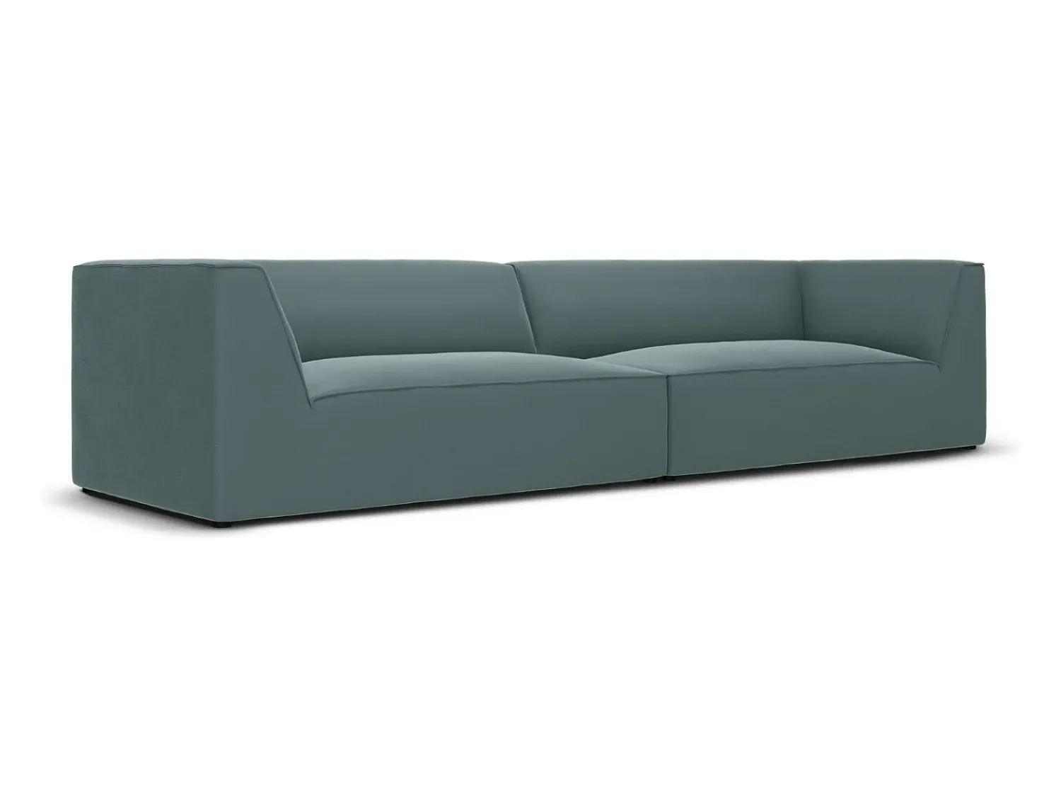 Sofá*CXL by Christian Lacroix - Sofá "Charles" 4 lugares em veludo hortelã - 302x93x69cm Azul turquesa