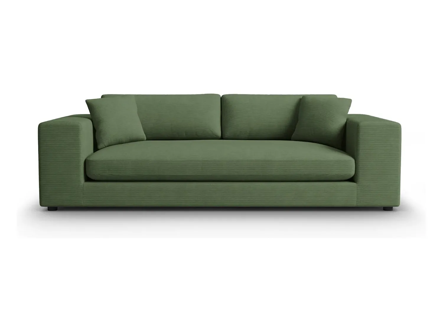 Sofá|CXL by Christian Lacroix - Sofá "Tendance" 4 lugares em veludo cotelê - 262x122x72cm Verde