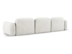 Best CXL by Christian Lacroix - Sofá modular "Lucien" 4 lugares em veludo - 320x90x70cm Marfim