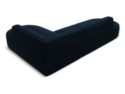 Hot CXL by Christian Lacroix - Sofá de canto direito "Charles" 4 lugares em veludo - 273x180x69cm Azul escuro