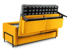 Sofá|CXL by Christian Lacroix - Sofá-cama "Yanis" 3 lugares em veludo - 202x102x80cm Amarelo