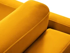 Sofá|CXL by Christian Lacroix - Sofá-cama "Yanis" 3 lugares em veludo - 202x102x80cm Amarelo