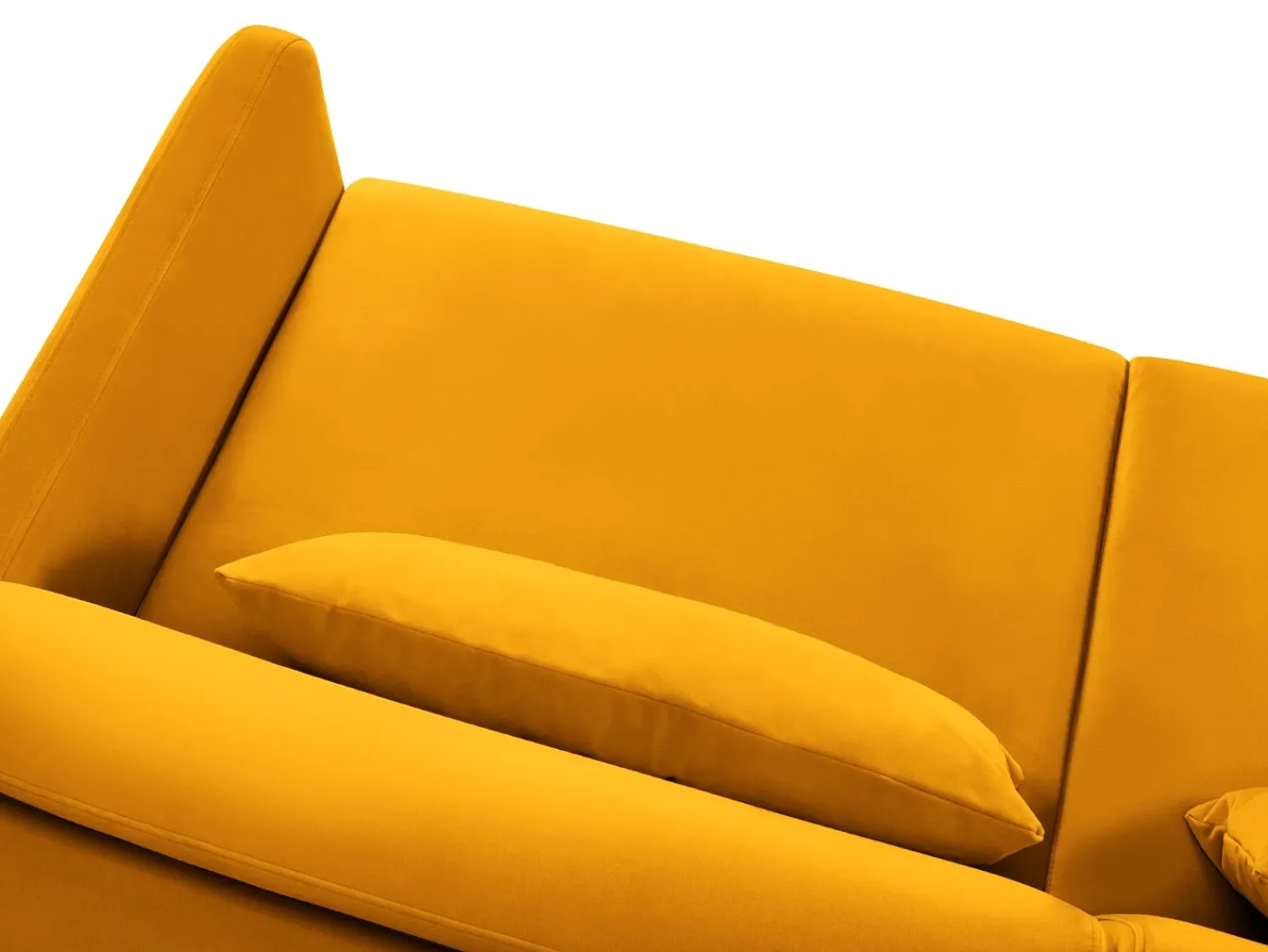 Sofá|CXL by Christian Lacroix - Sofá-cama "Yanis" 3 lugares em veludo - 202x102x80cm Amarelo