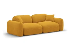 Sofá|CXL by Christian Lacroix - Sofá modular "Lucien" 3 lugares em veludo mostarda - 230x90x70cm Amarelo mostarda
