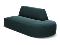 Sofá*CXL by Christian Lacroix - Sofá modular direito "Charles" 2 lugares em veludo - 181x93x69cm Azul